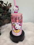16oz White Lava Snowglobe Tumbler