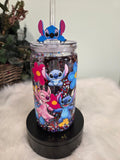 16oz Black Lava Snowglobe Tumbler