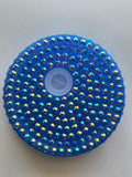 Blue Rhinestone Lid
