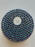 Navy Rhinestone Lid