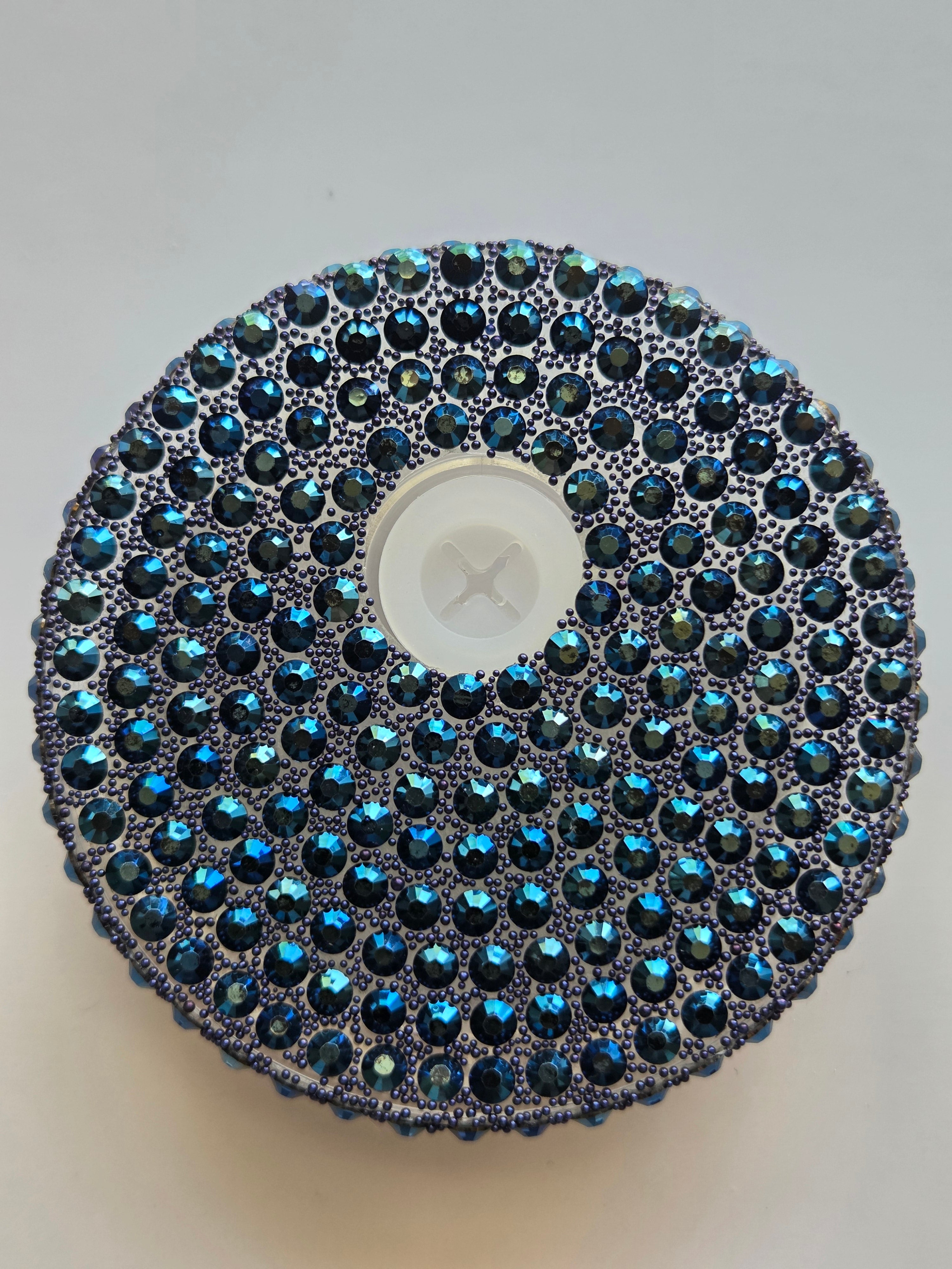 Navy Rhinestone Lid