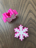 Pink Snow Flake Straw Topper
