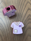 Purple Scrub Straw Topper