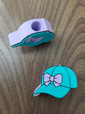 Teal Ball Cap Straw Topper