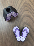 Purple Flip Flp Straw Topper
