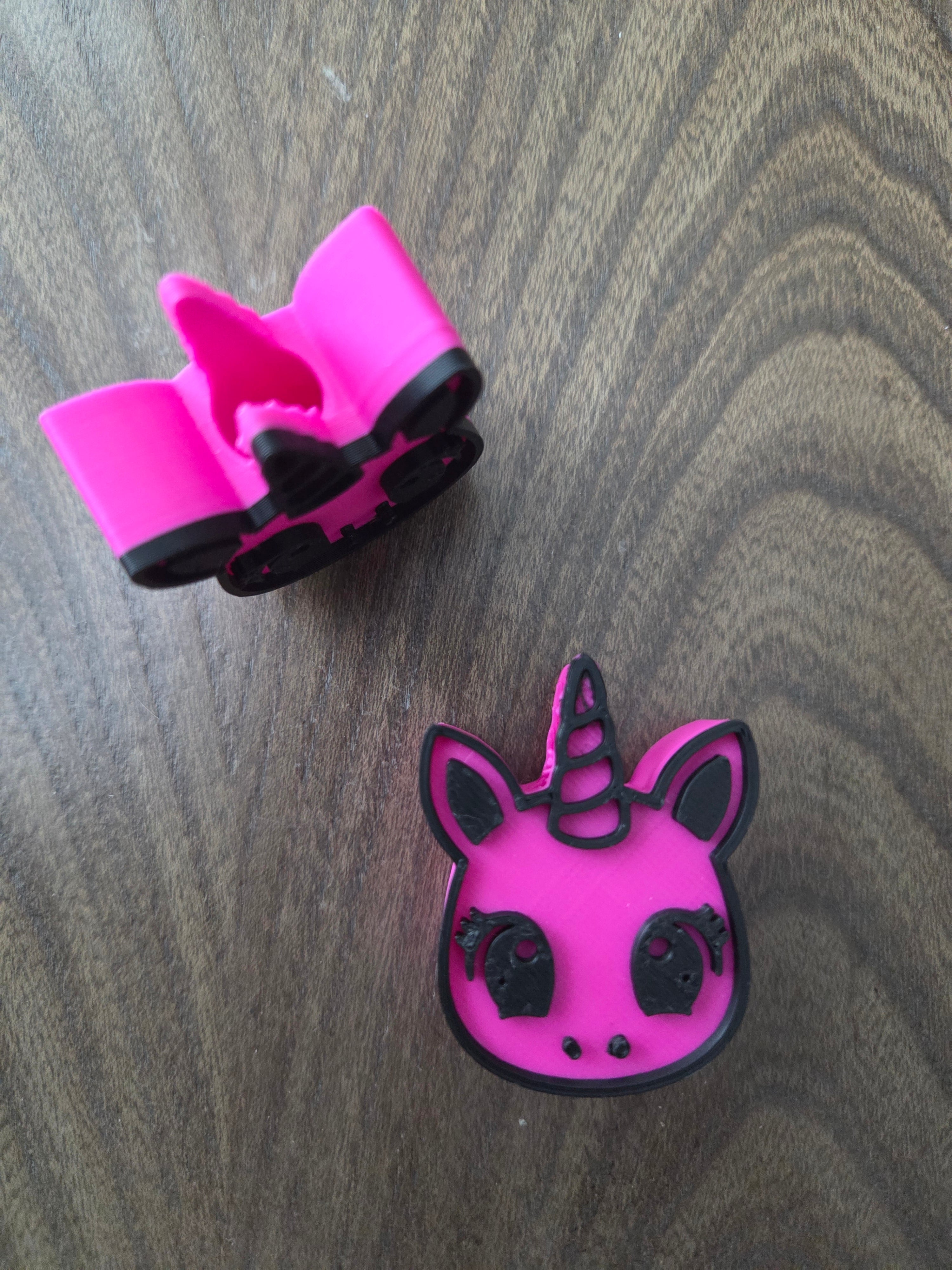 Pink Unicorn Straw Topper