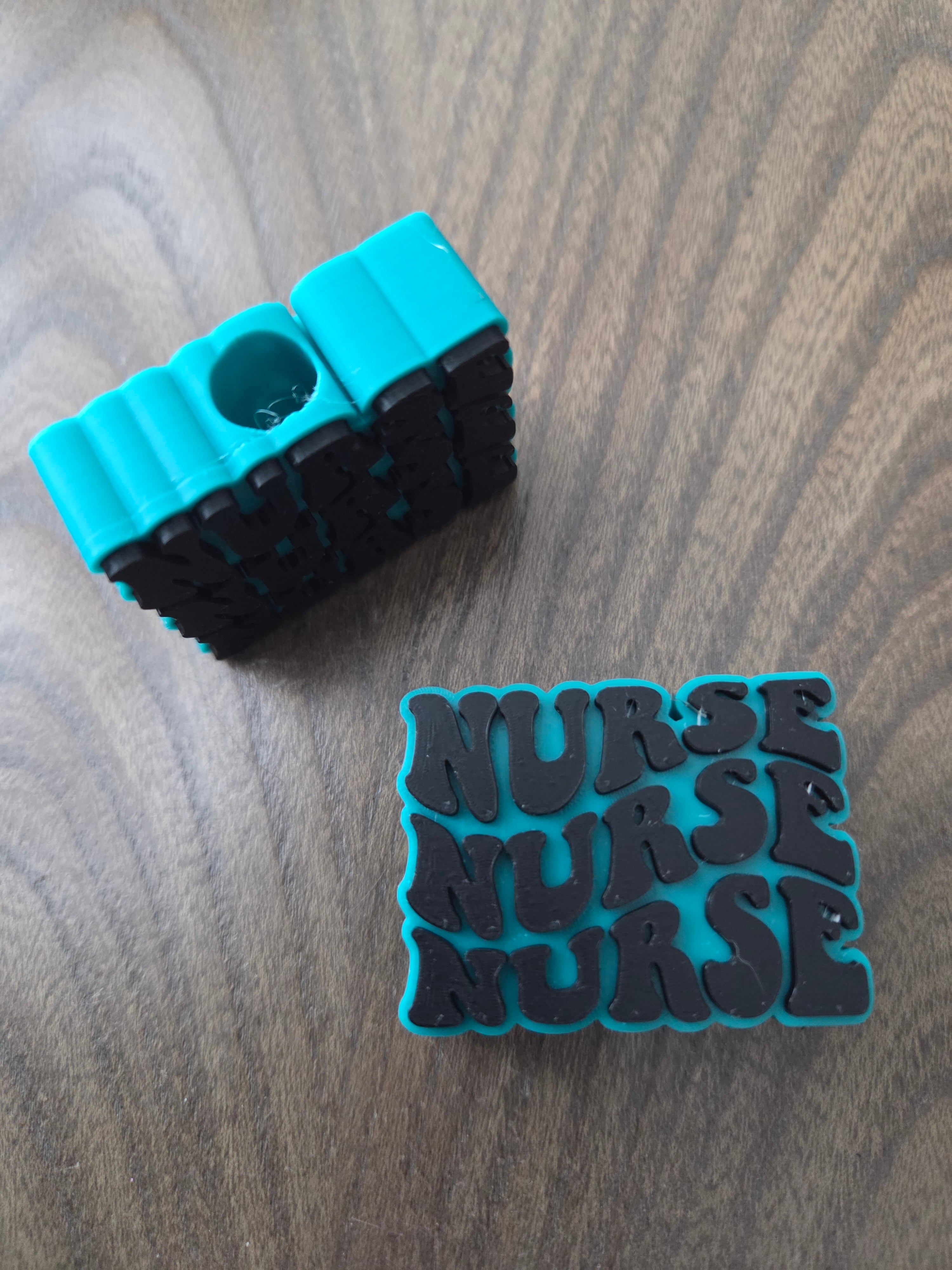 Blue Nurse Straw Topper