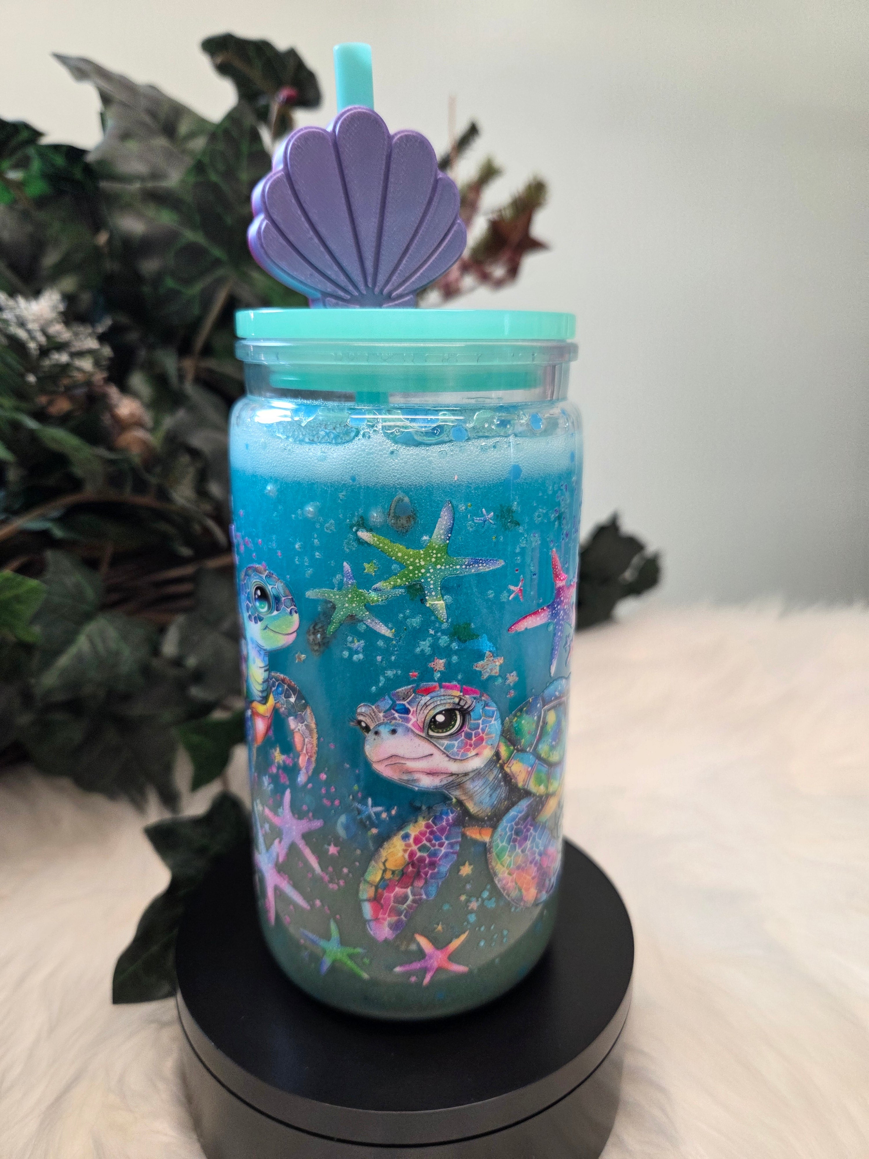 16oz Beach Snowglobe Tumbler