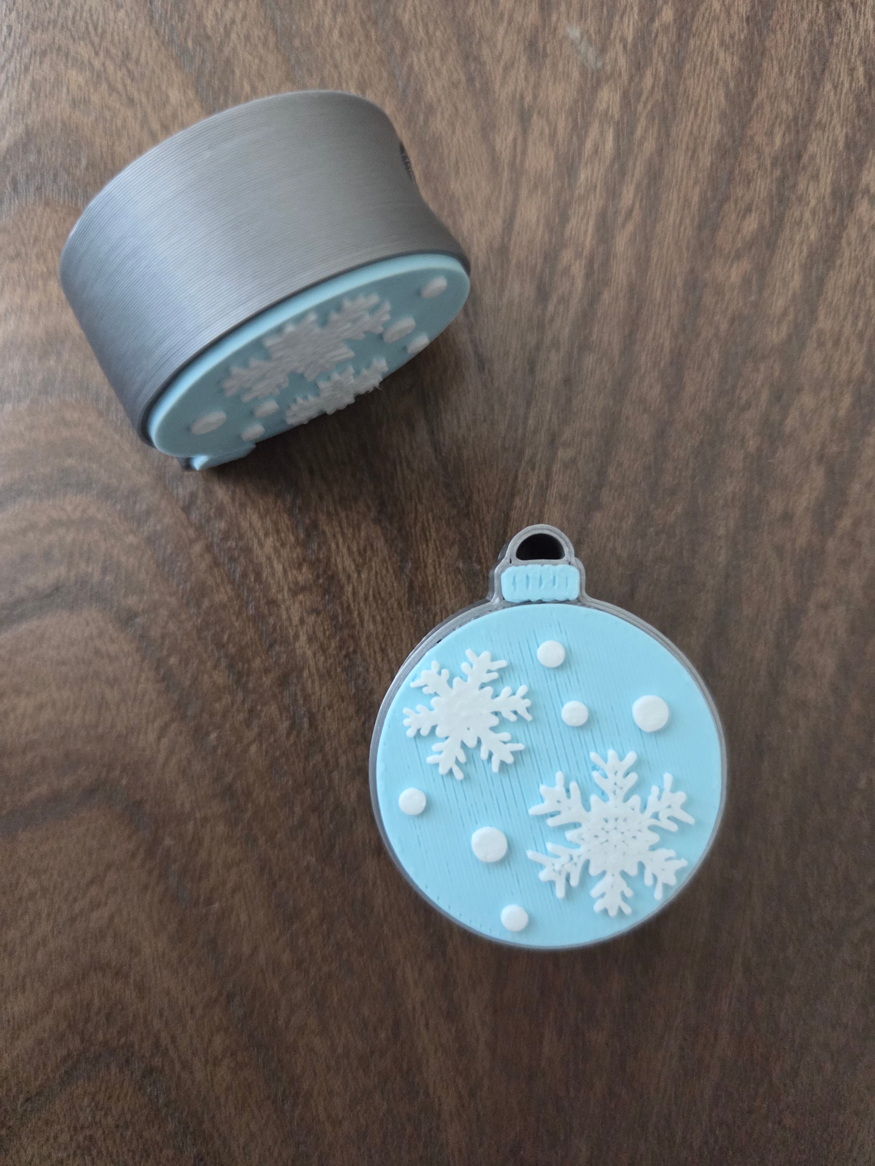 Blue Ornament Straw Topper