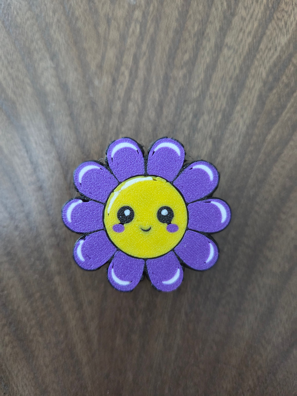 Purple Flower Straw Topper