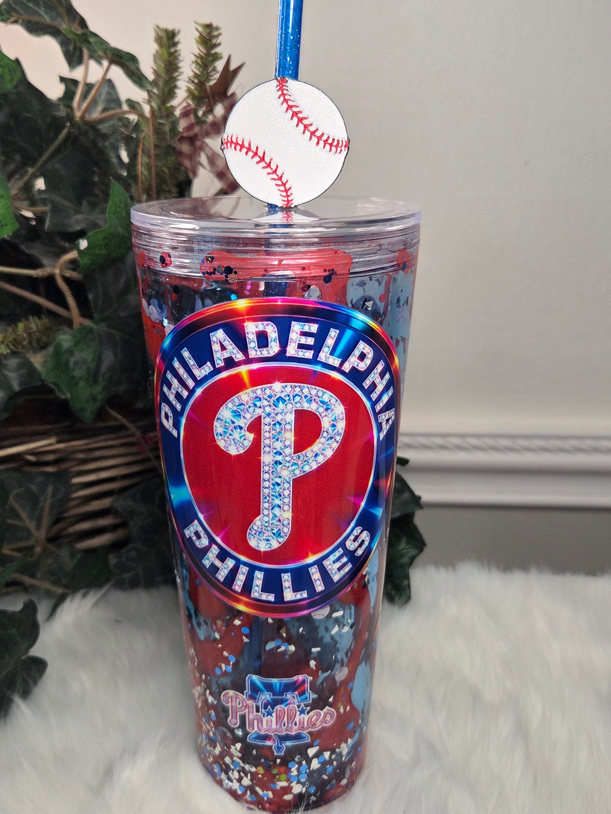 24oz Lava Acrylic Tumbler With Topper & Straw
