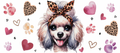 Leopard Paw Prints and hearts