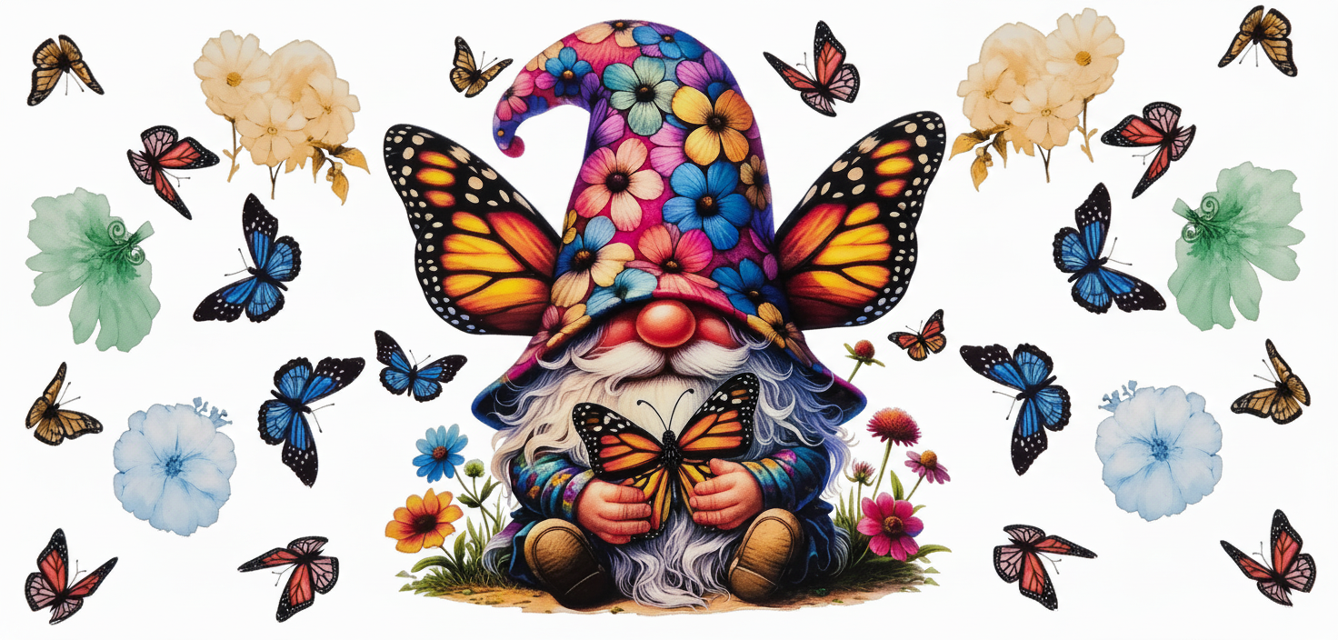 Giving Gnome and Butterflies