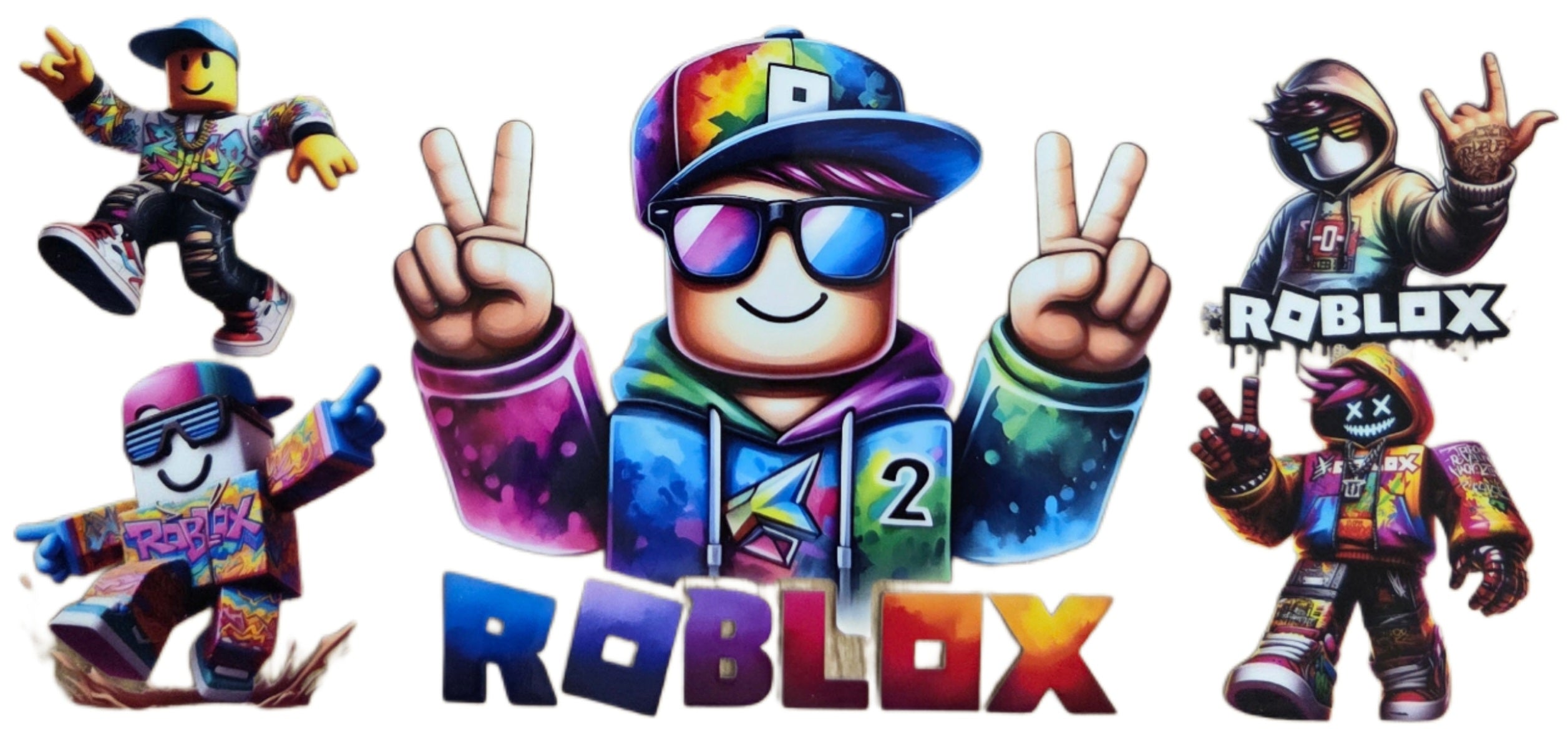 Roblox with Peace Sign