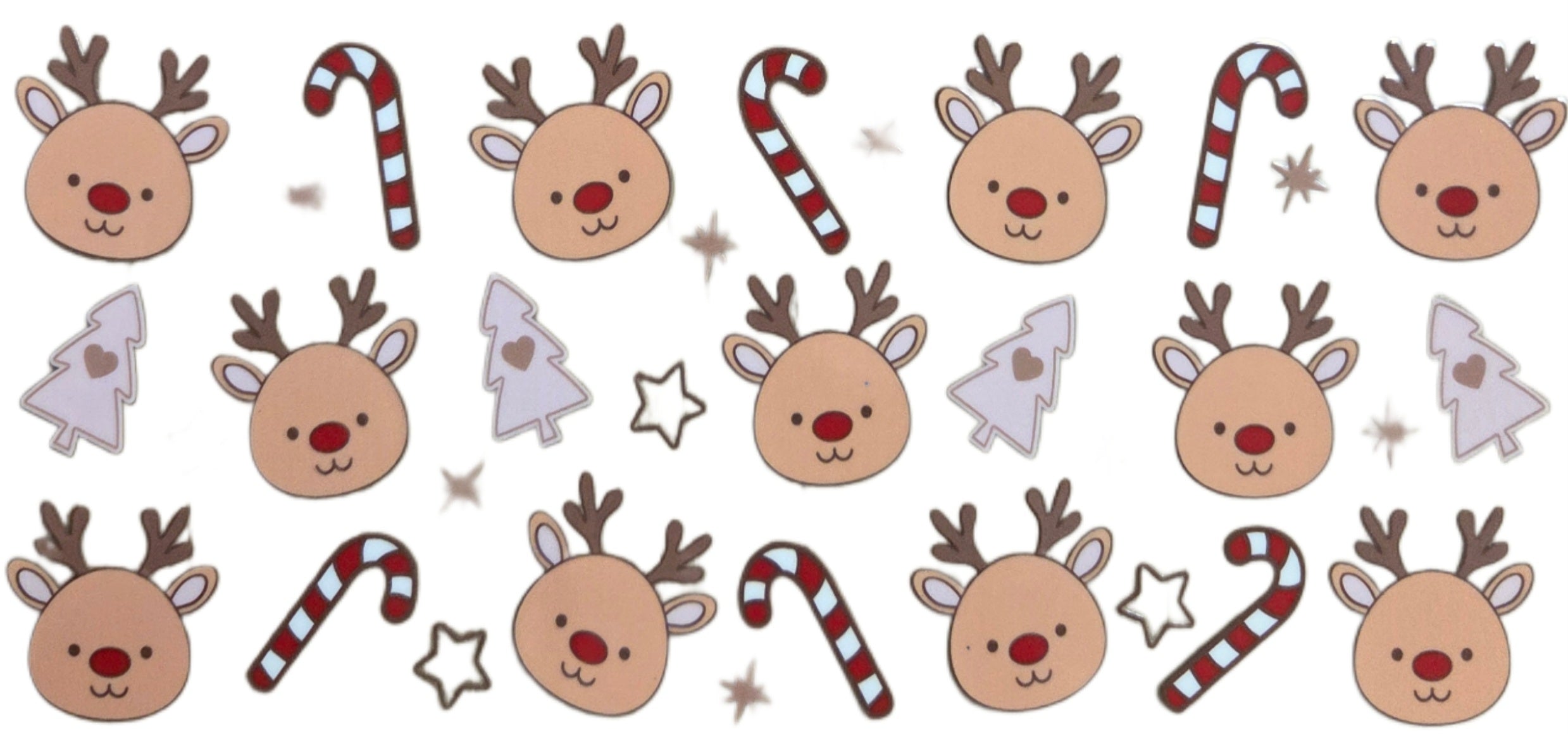 Cute Reindeer with Candy Canes