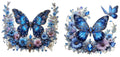 Electric Blue Butterflies