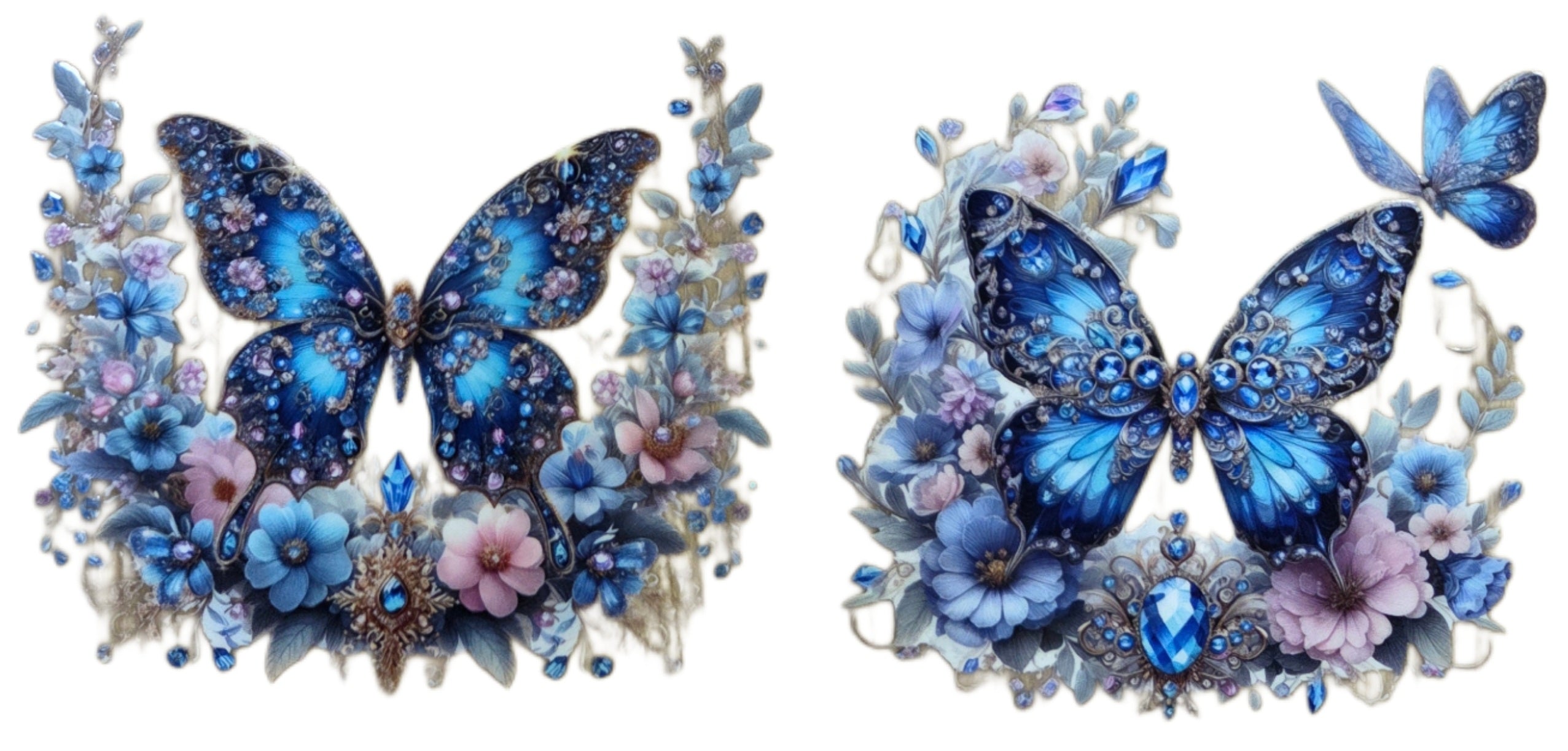 Electric Blue Butterflies