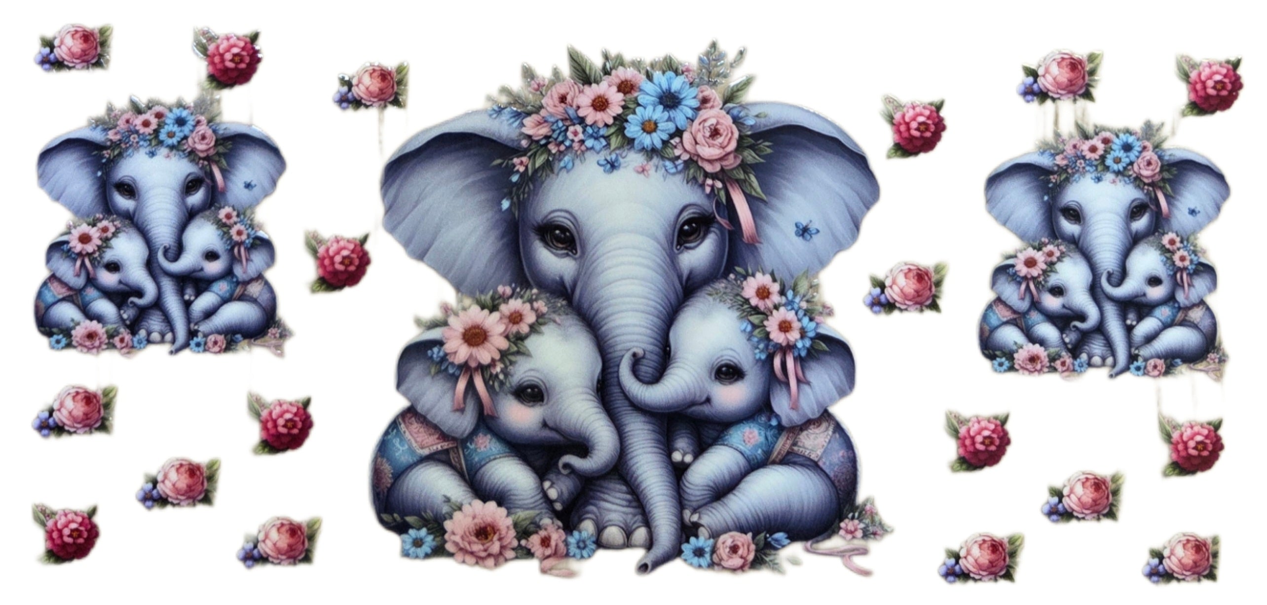 Momma Elephant with Babies