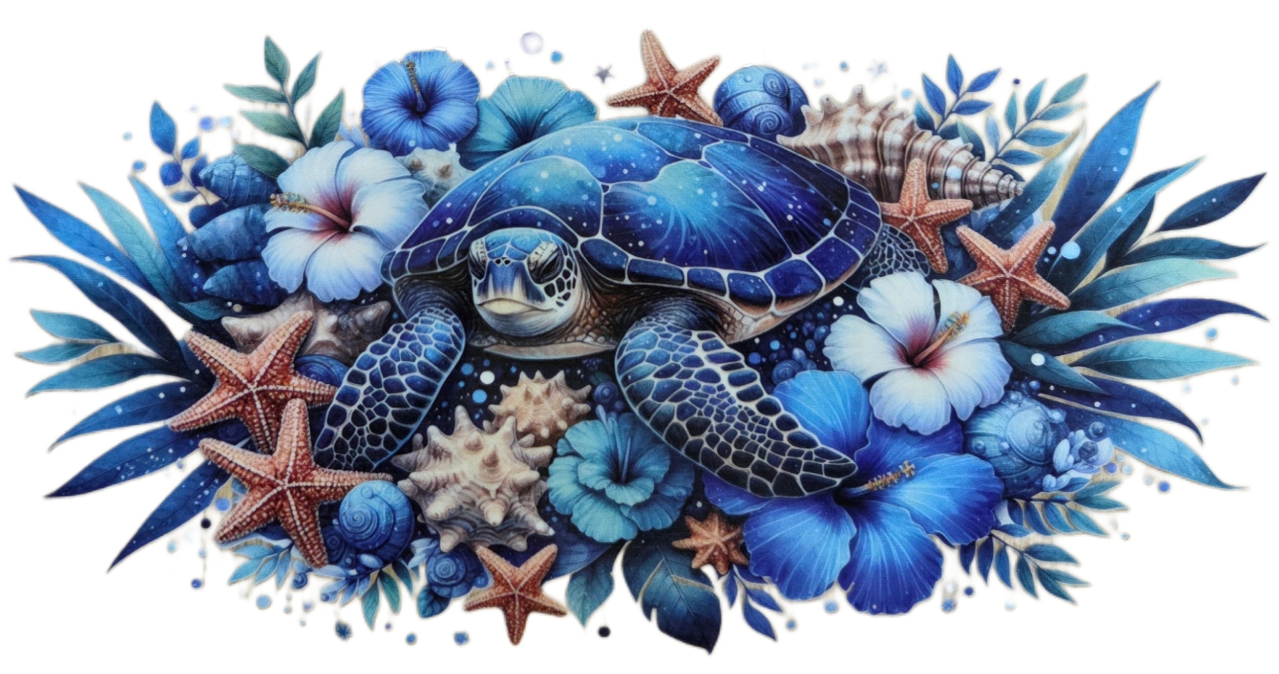 Electric Blue sea Turtle
