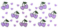 Purple Cherry Hearts