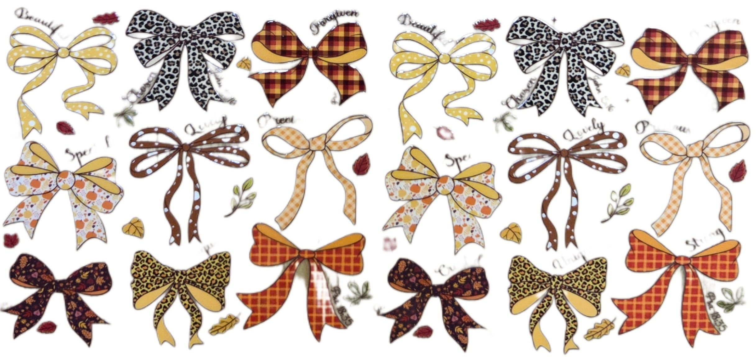 Colorful Affrimations Bows