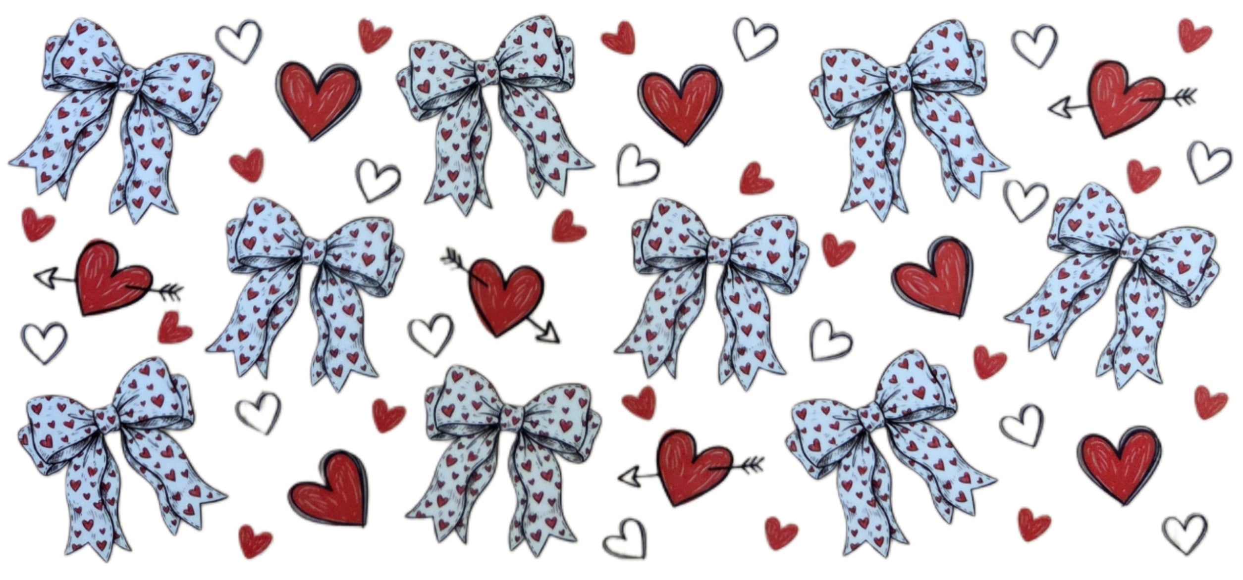 Red & White Bows & Hearts