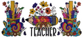Colorful Cups & Pencil, Teacher