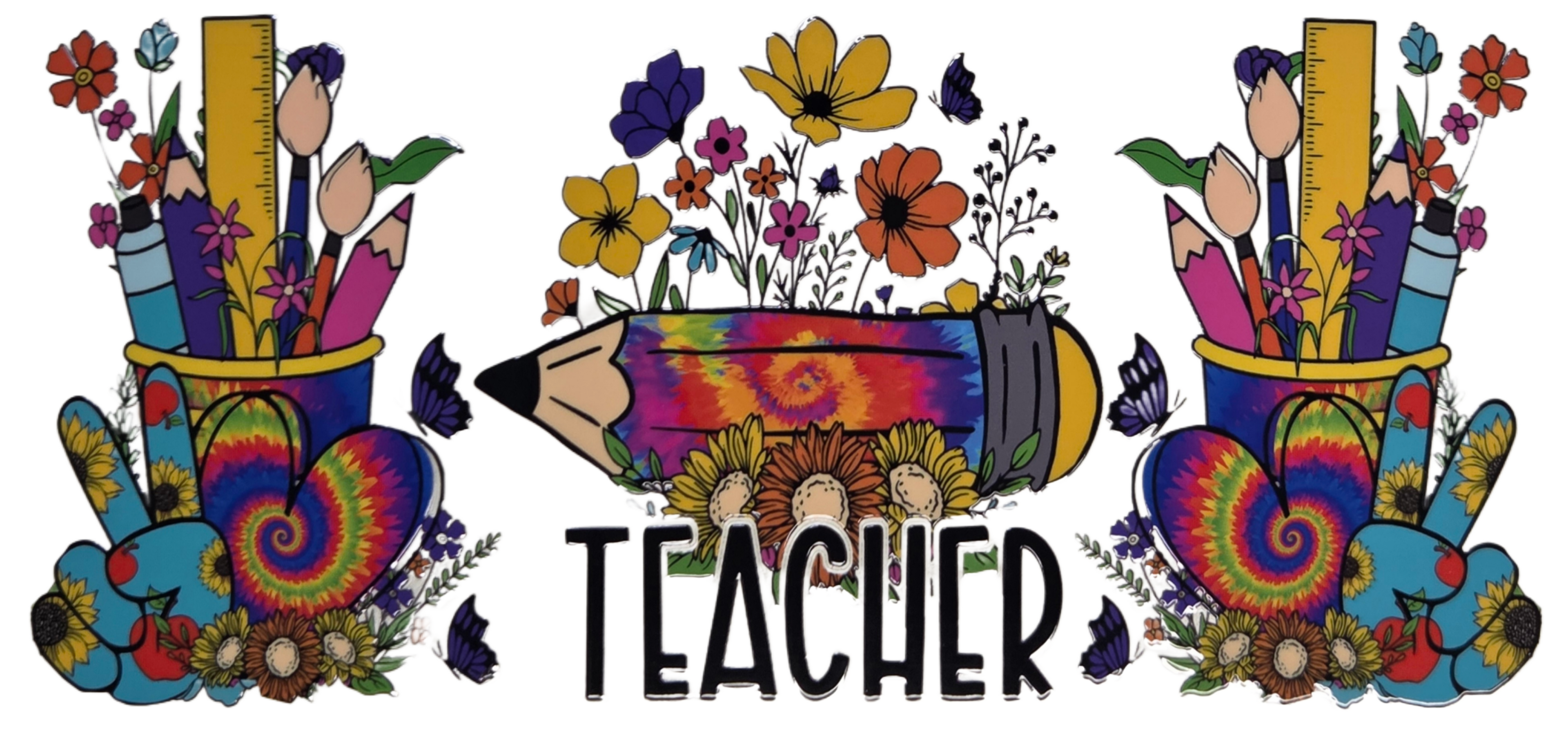 Colorful Cups & Pencil, Teacher