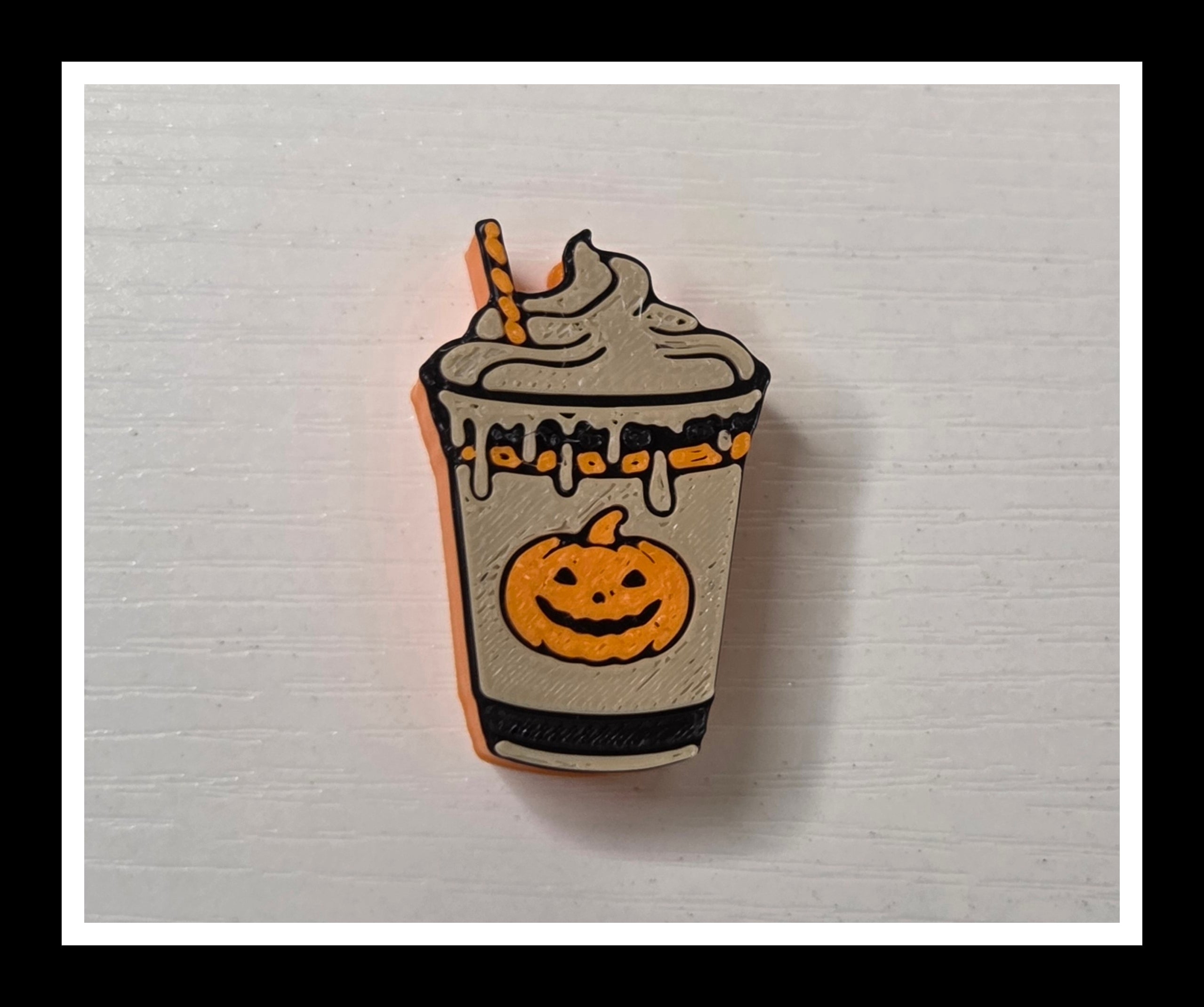 Pumpkin Spice Latte Straw Topper