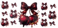 Dripped Cherry Bow