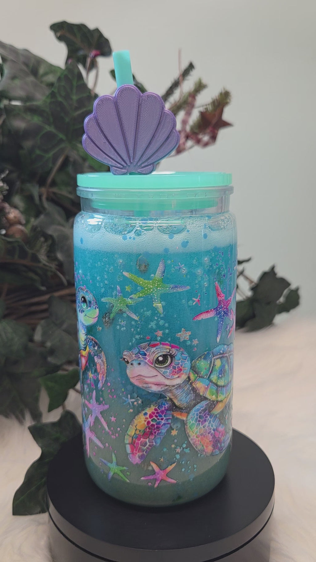 16oz Beach Snowglobe Tumbler