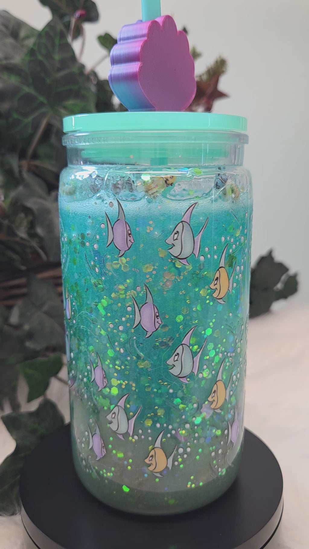 16oz Beach Snowglobe Tumbler